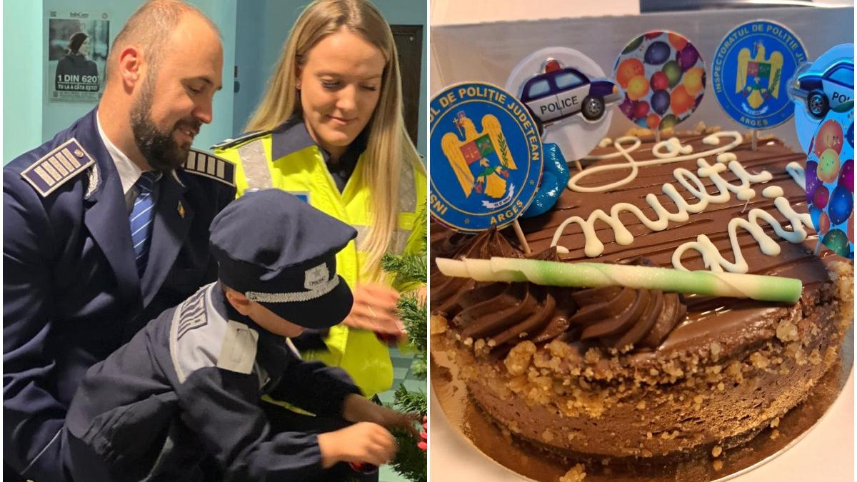 gest impresionant politisti ziua de nastere copil