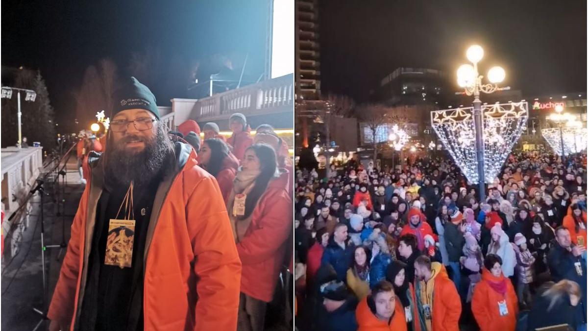 romania record mondial colindat mii oameni iasi o ce veste minunata preot dan damaschin