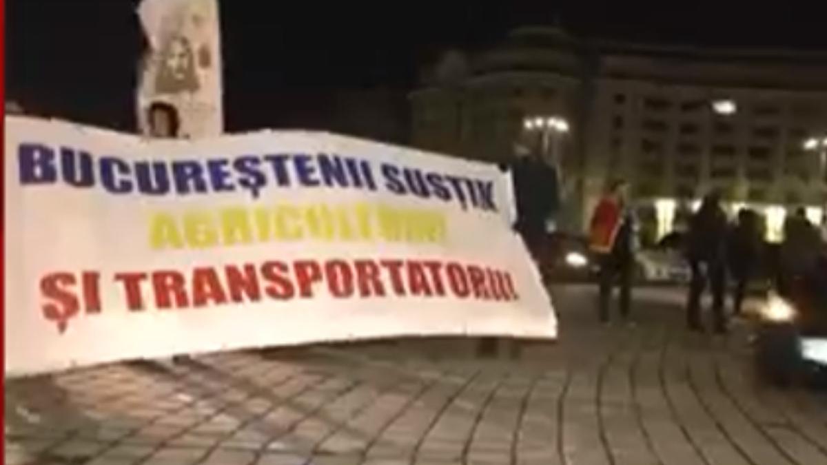 protest in bucuresti palatul parlementului incercuit tineri sustinere fermieri transportatori