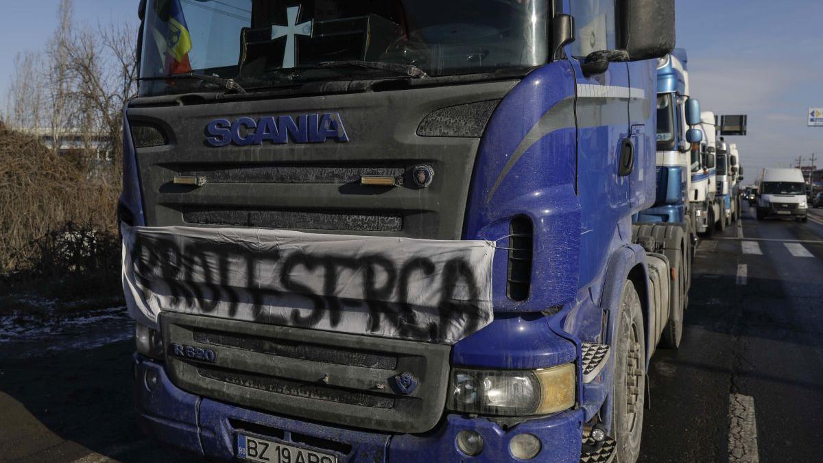 protest transportatori trafic perturbat