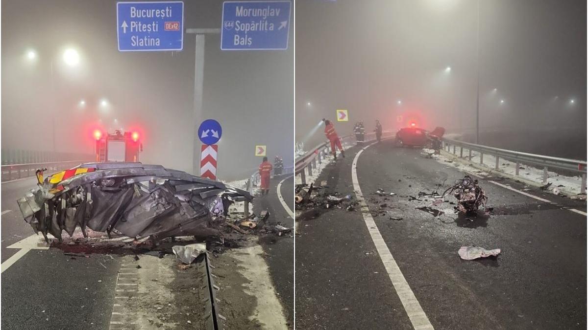 sofer incepator masina praf viteza excesiva drumul expres craiova pitesti