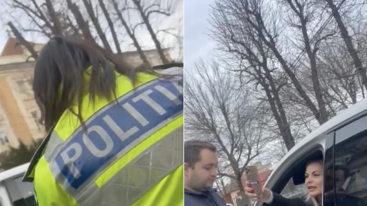 scandal fata scolii mama elev sunat 112 politisti luat permis parcare trecere pietoni