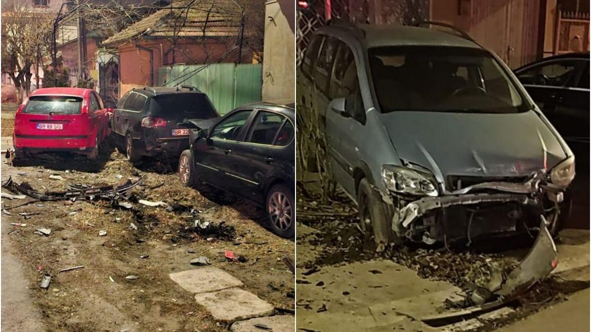 barbat coma alcoolica fara permis conducere lovit masini parcate braila