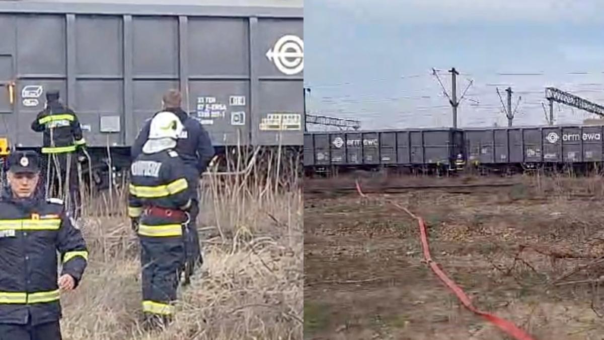 Scurgeri dintr-un vagon încărcat cu combustibil, în gara Drobeta-Turnu Severin. ISU intervine de urgență
