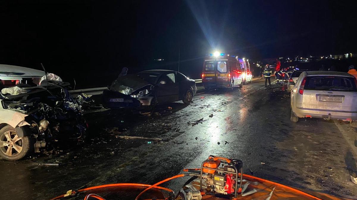 accident grav opt victime dn25 branistea galati urcare pod