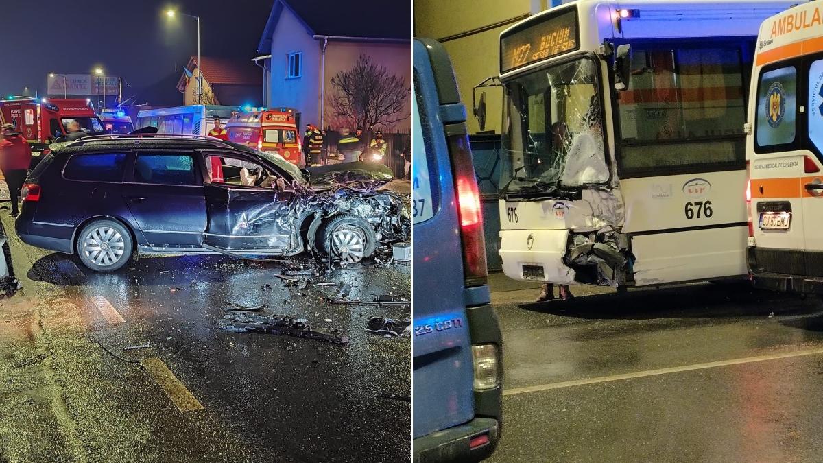 accident grav 2 masini autobuz floresti cluj