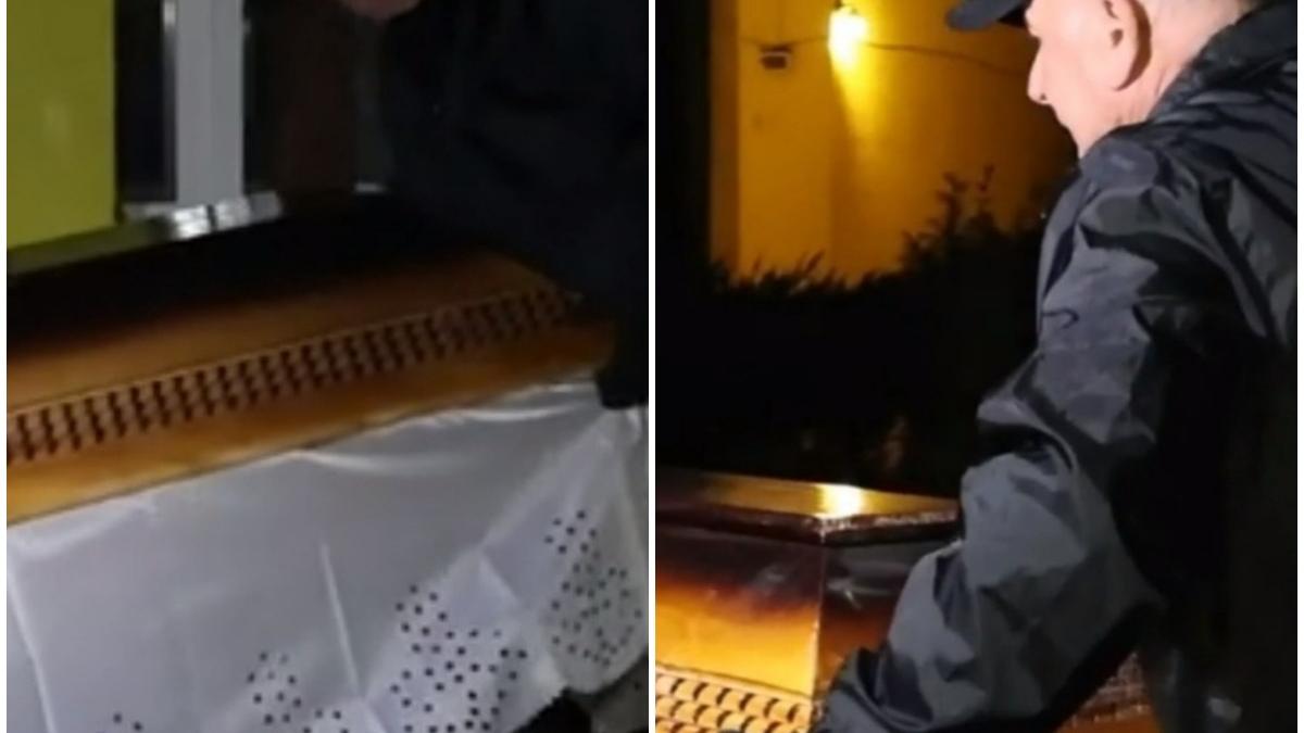 protest mort in fata primariei tinca