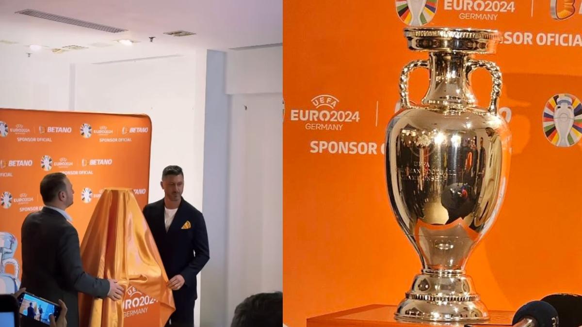 romania trofeu expus uefa euro 2024 eveniment