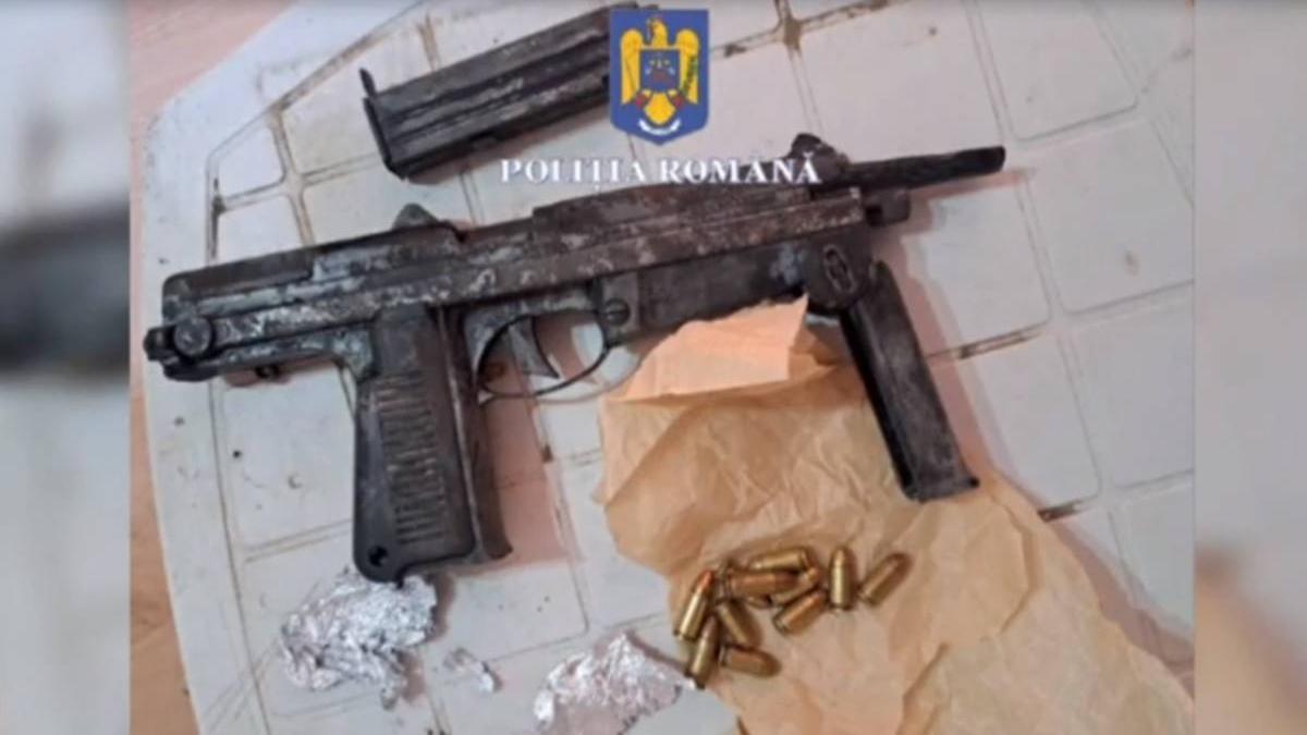 flagrant barbat ilfov vindea mitraliera si cartuse