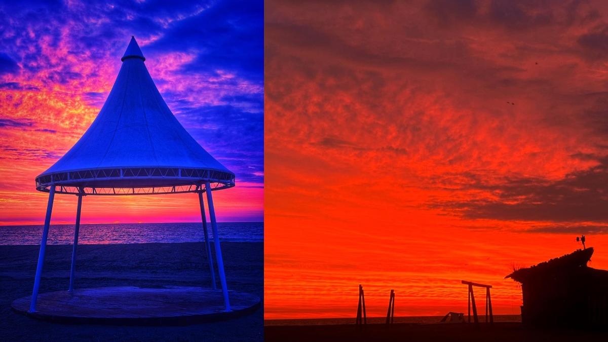 fenomen cerul romaniei rasarit rosu praf saharian orase