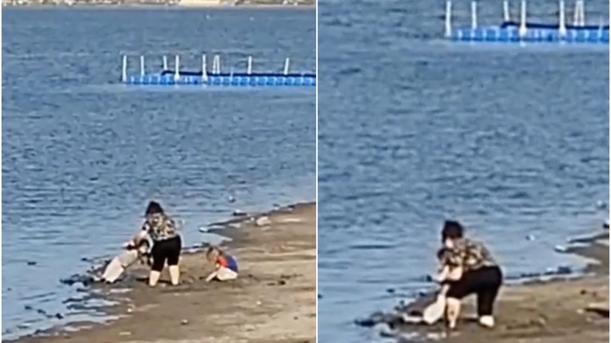 fetita blocata namol techirghiol