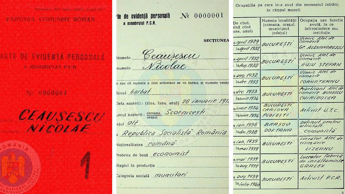 carnet partid nicolae ceausescu diplome doctor