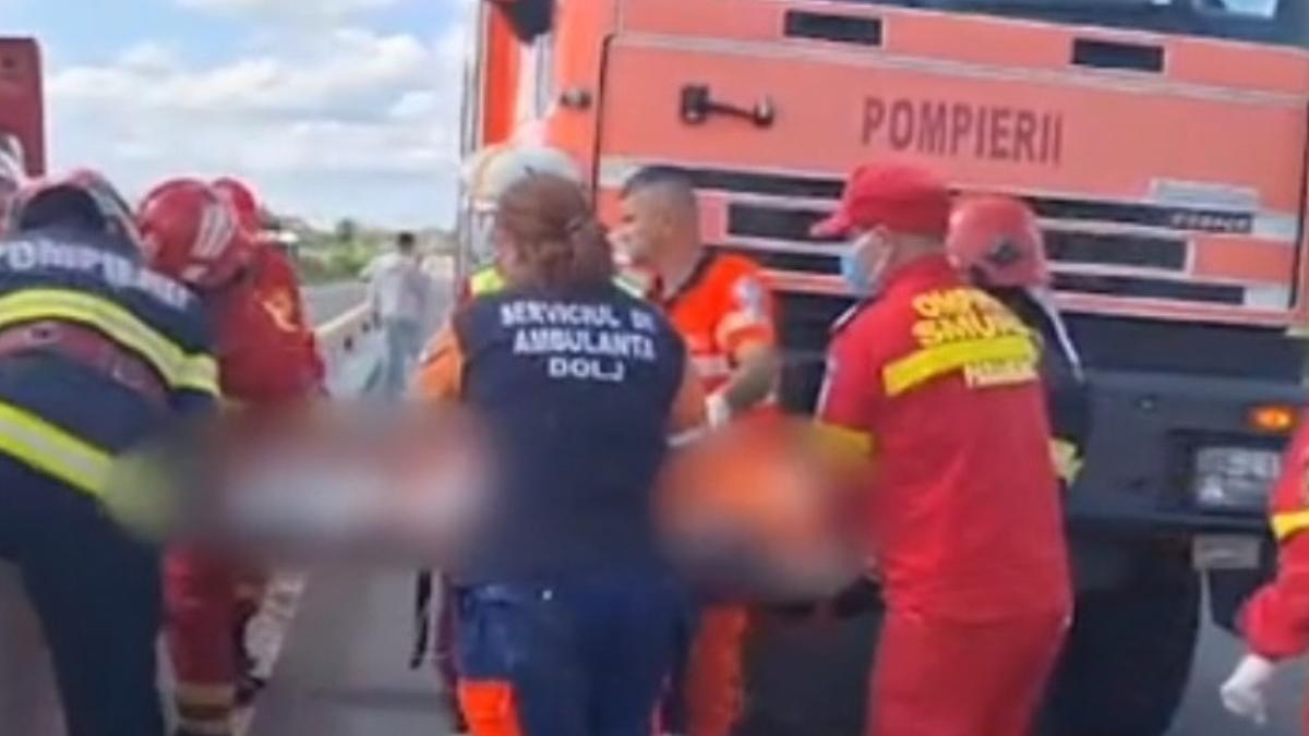 accident dn6 dolj muncitor spulberat de camion