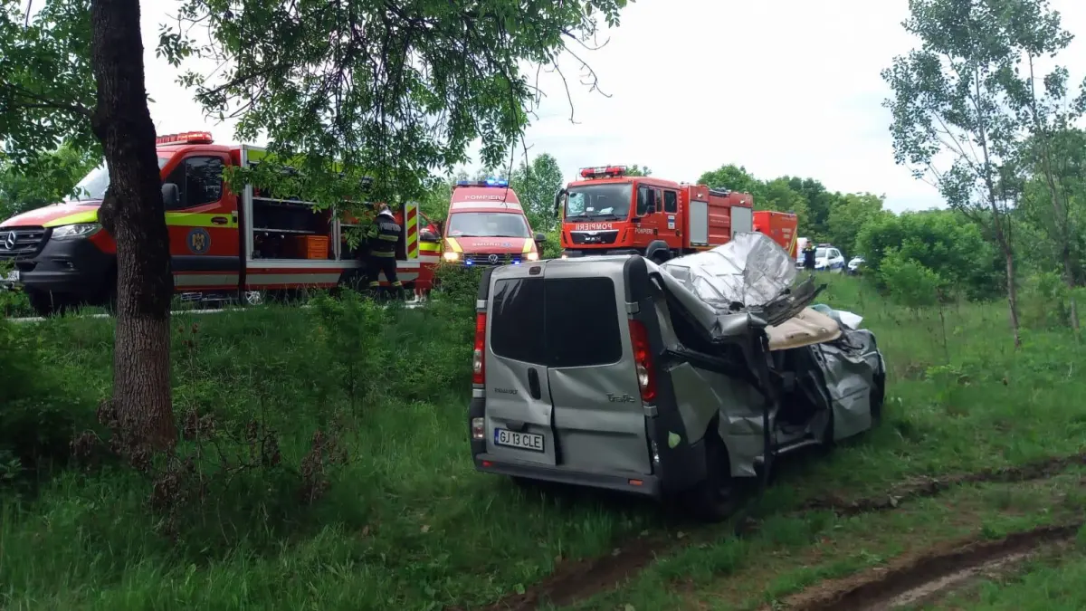 accident targu jiu microbuz