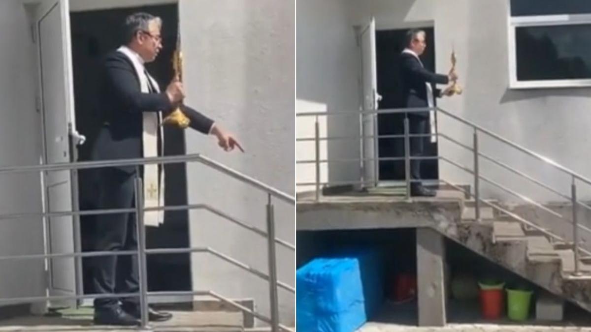 preot maramures filmat umileste barbat curtea bisericii