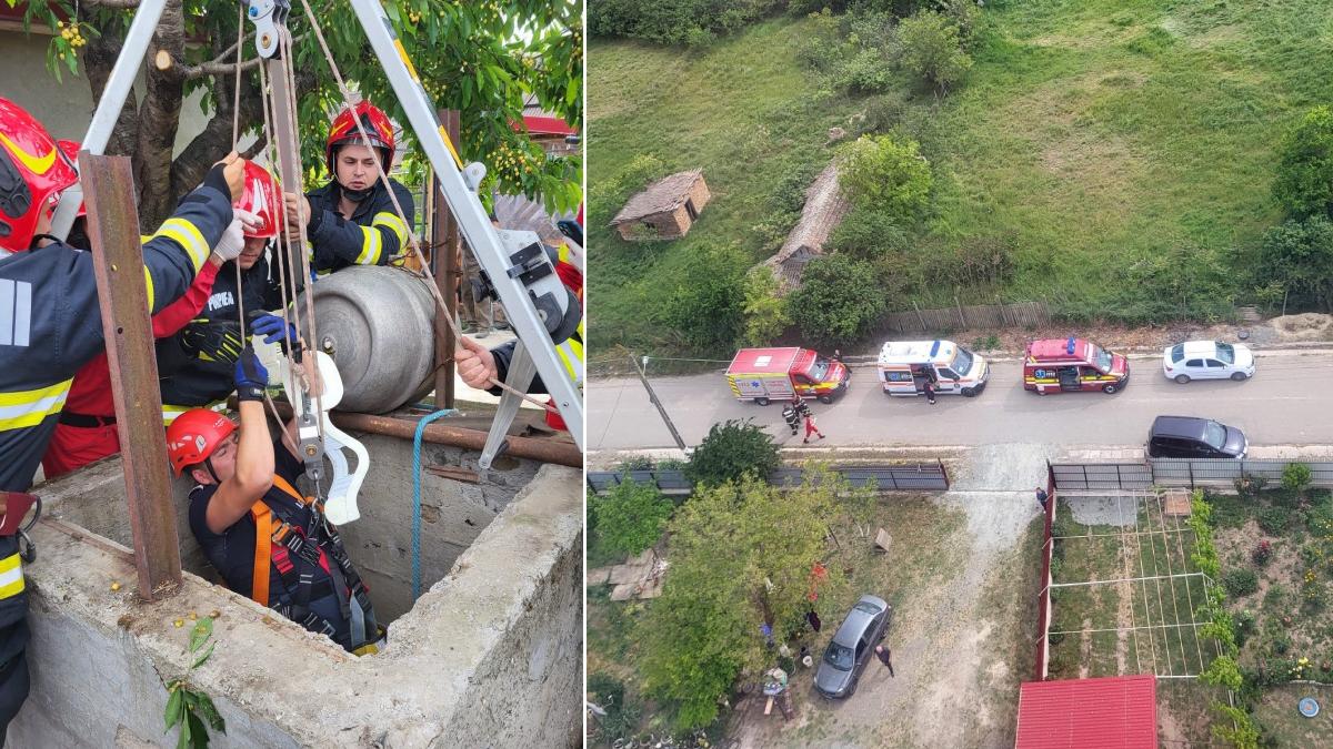 copil cazut din cires fantana constanta 2 adulti blocati put