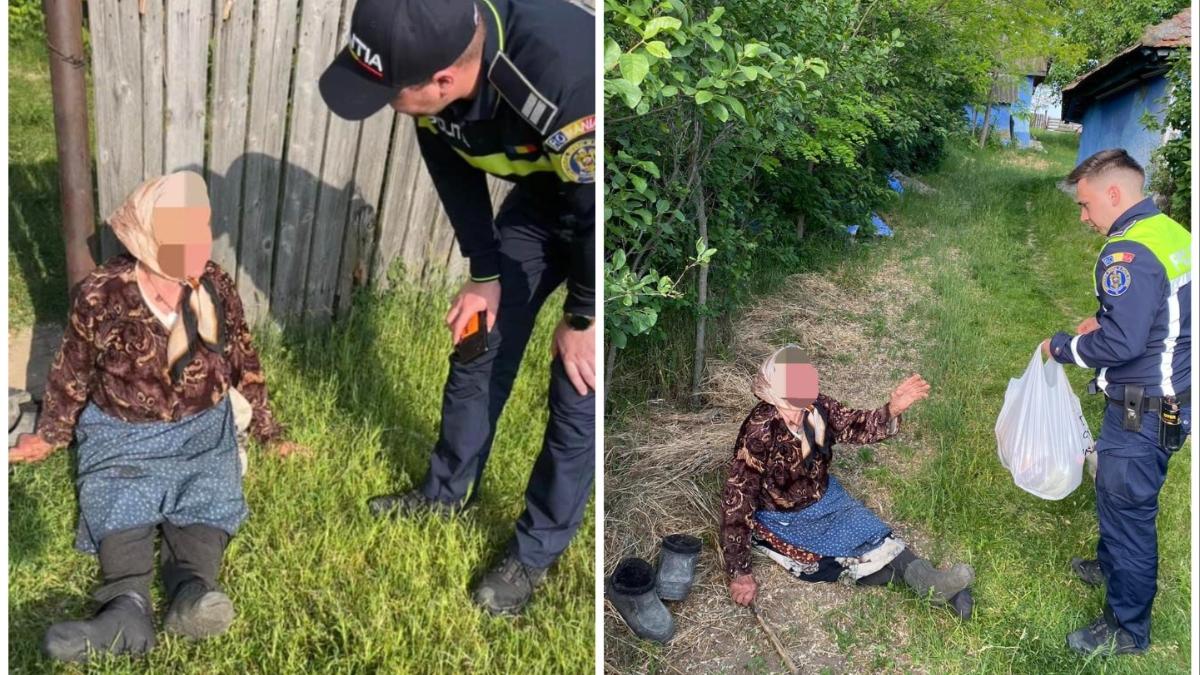 femeie batrana botosani 112 politisti mancare