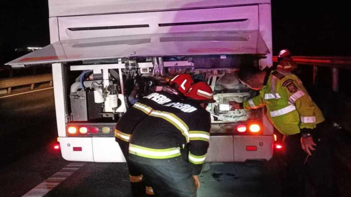 autocar incendiu alba autostrada a10