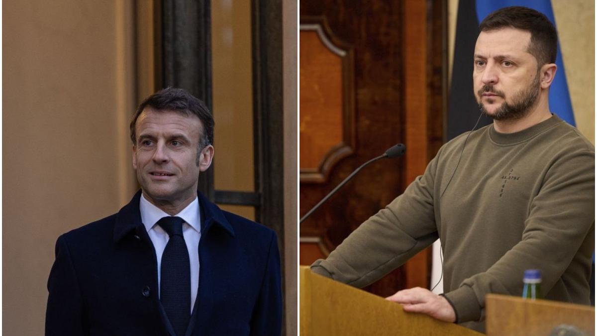 volodimir zelenski vizita franta discutii cu emmanuel macron