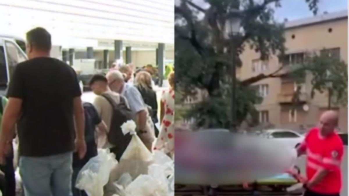 oamenii lesina la depunerea sacilor cu voturi stau in caldura infernala fara ca nimeni sa le ofere