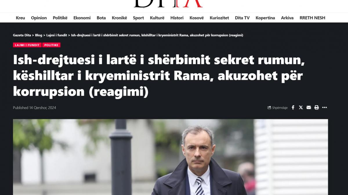 explozie in presa din albania fostul premier sali berisha a dezvaluit ca florian coldea a fost