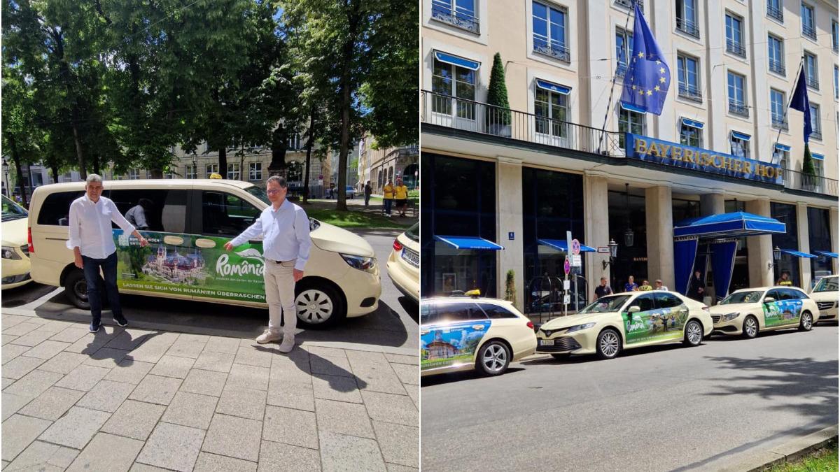 veniti in romania avem nu doar fotbal de calitate tara noastra este promovata pe taxiurile din