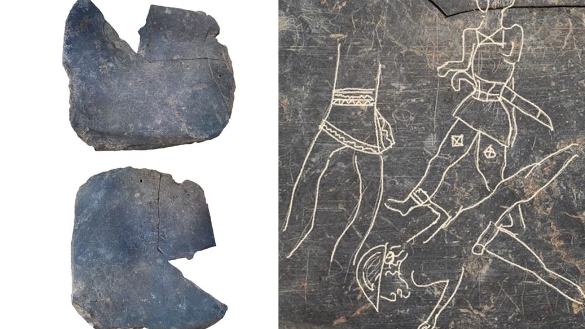 placa piatra alfabet complet civilizatie pierduta descoperita spania