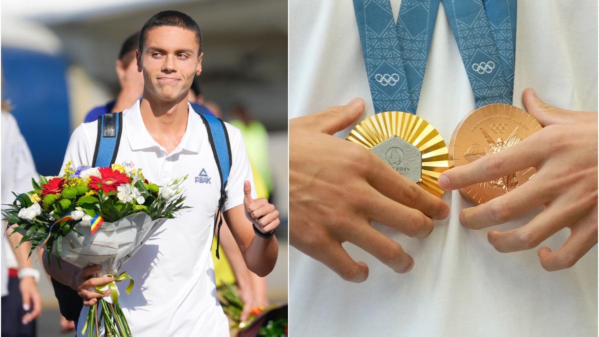 david popovici a ajuns in romania cu medaliile obtinute la jo 2024 mesaj pentru politicieni e nevoie de bani investiti cu cap