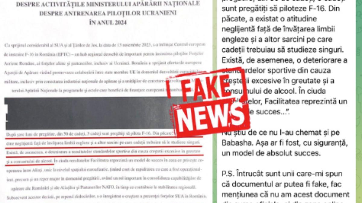 mapn desfiinteaza fake news ul despre pregatirea pilotilor ucraineni in romania este un fals grosolan