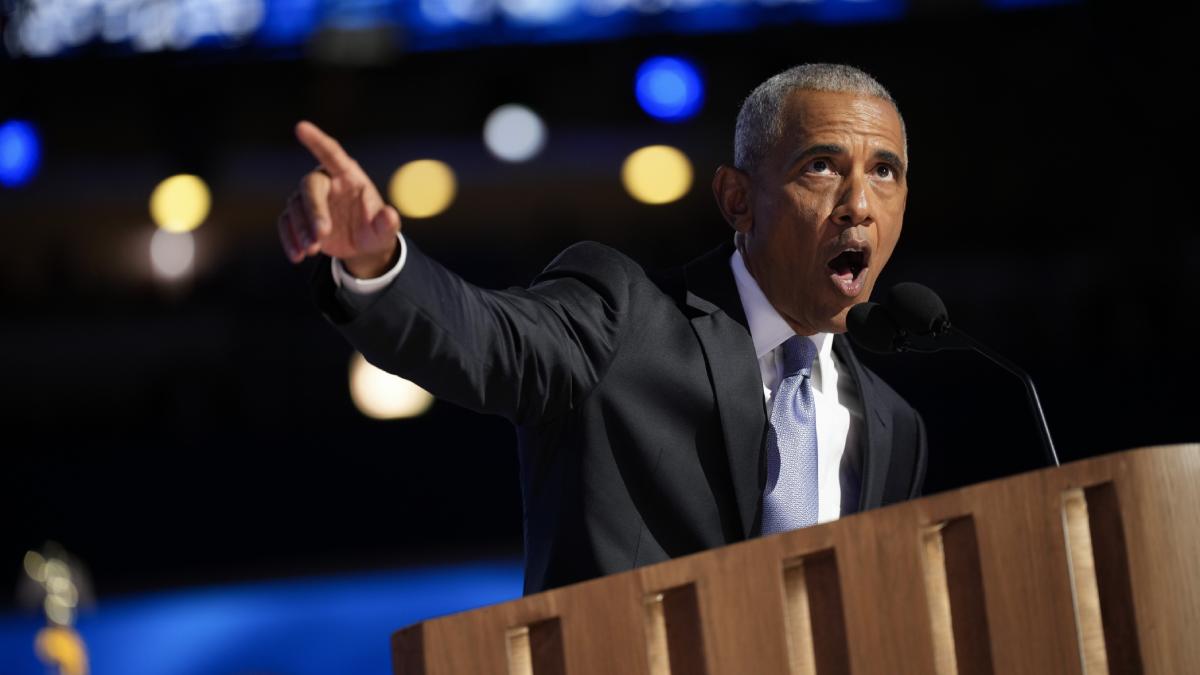 obama spune ca sua nu mai are nevoie de inca 4 ani de fanfaronada si haos facand referire la trump suntem pregatiti pentru kamala