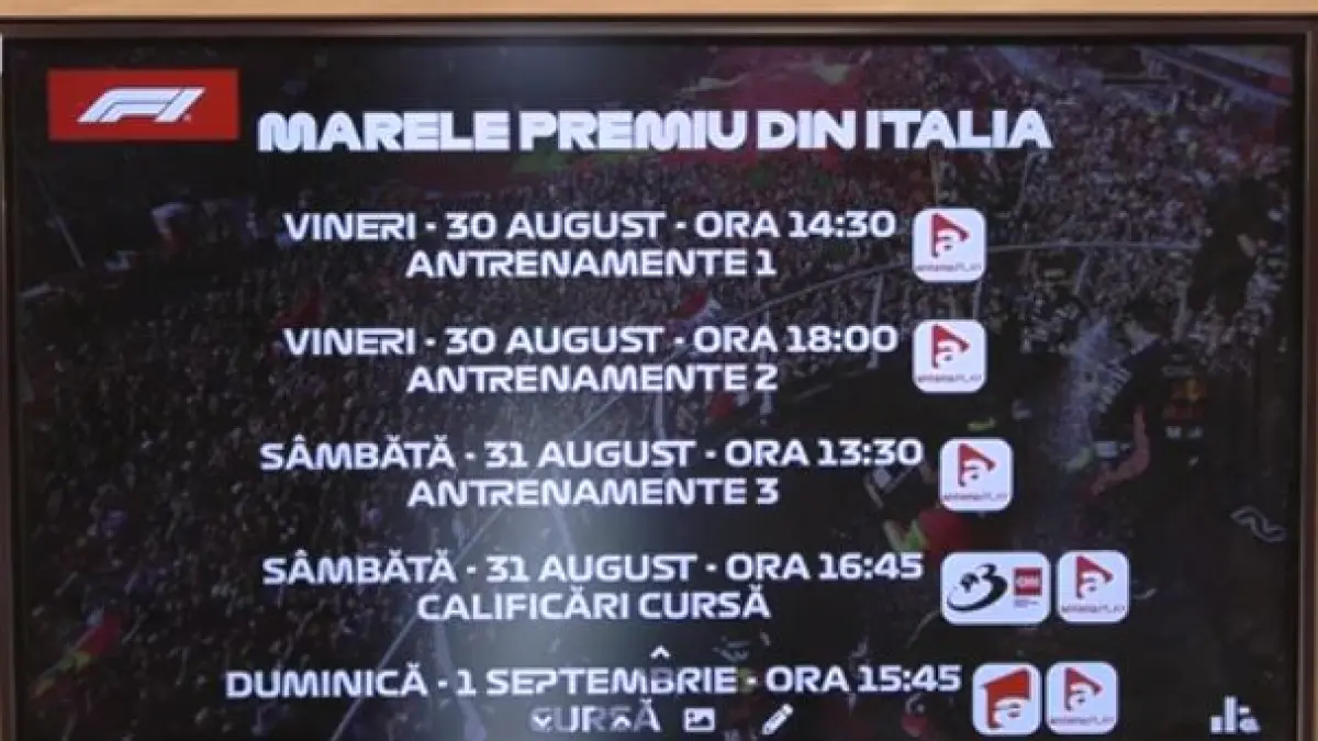 f1 calificarile pentru marele premiu al italiei vor fi sambata la antena 3 cnn