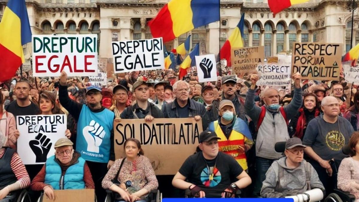 protest in piata victoriei pensionarii cu dizabilitati nemultumiti de noua lege a pensiilor se revolta se amputeaza un drept