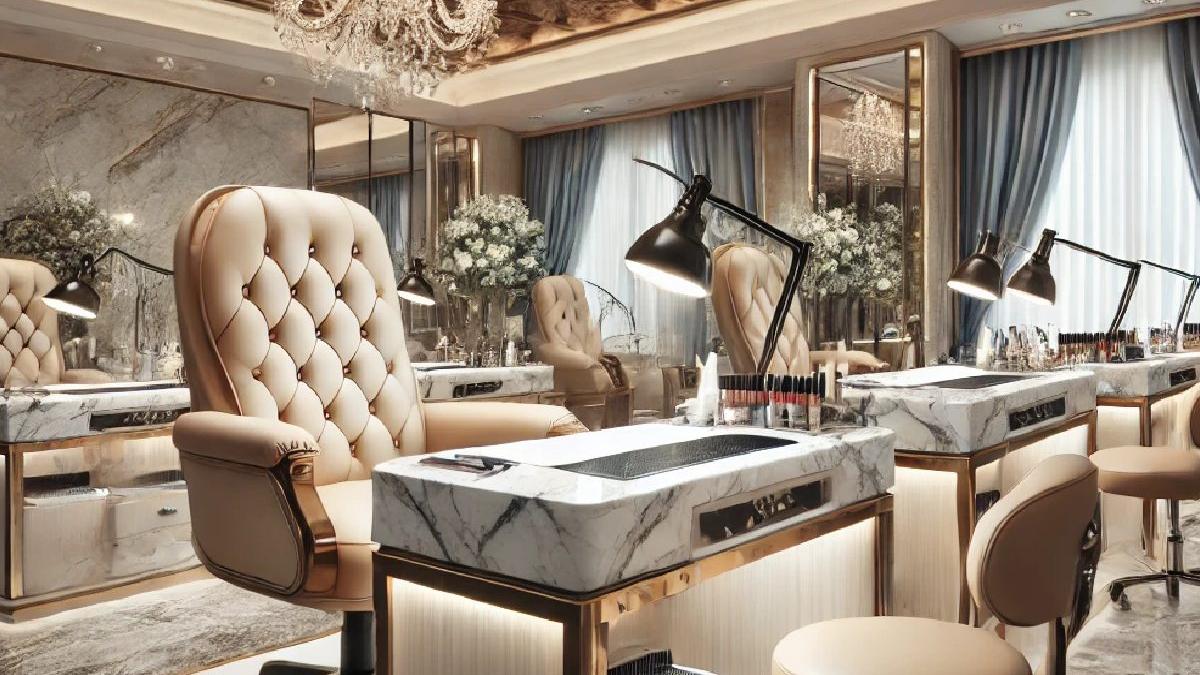 top 3 articole de mobilier esentiale intr un salon de manichiura masa manichiura suport manichiura si scaun cosmetician