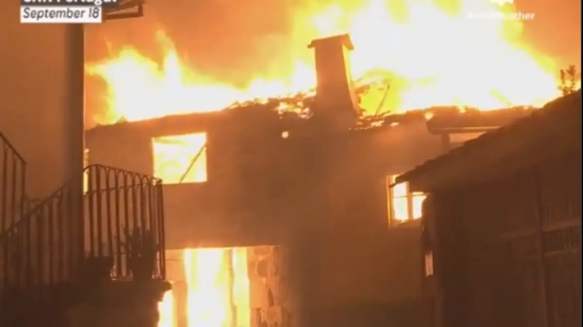 in portugalia explodeaza casele cuprinse de incendii este risc ridicat ca flacarile sa se extinda