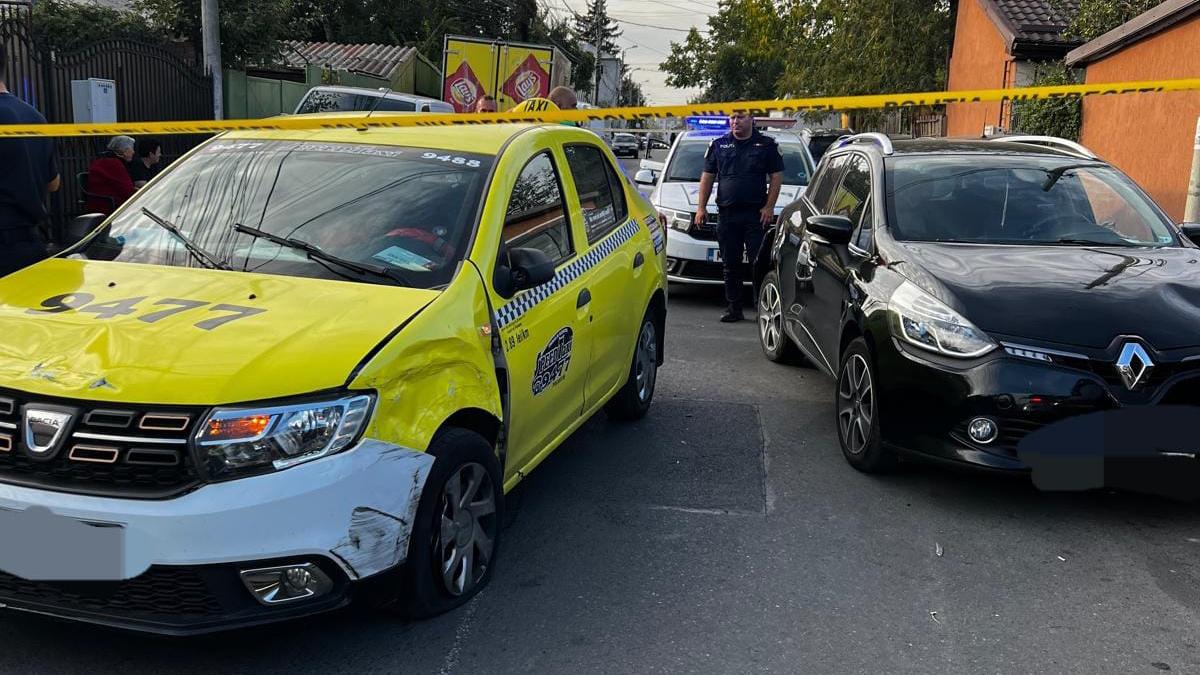 un taximetrist beat din bucuresti a provocat 3 accidente a bagat in spital un pieton si a lovit in total 7 masini