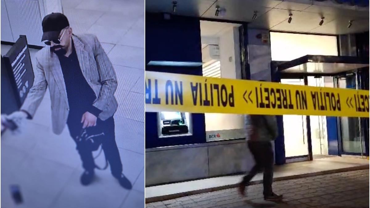 prima fotografie cu barbatul care a intrat cu pistolul intr o banca din iasi politia a fost sesizata abia dupa o ora