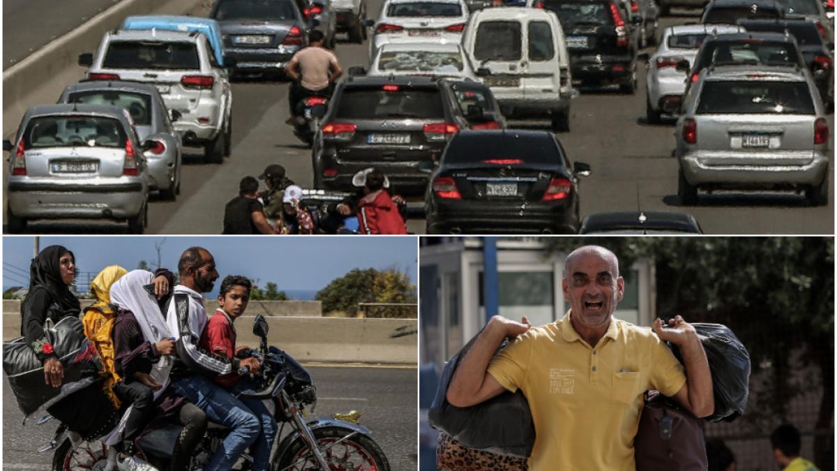 exodul din sudul libanului aproape un milion de oameni au fugit din cauza bombardamentelor israelului premier cea mai mare evacuare