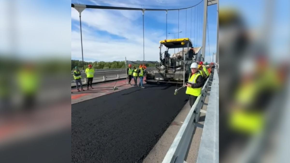 podul de la braila intra din nou in reparatii este a patra reasfaltare la doar trei luni de la inaugurare