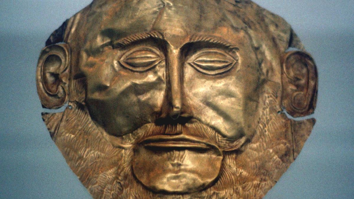 masca lui agamemnon o masca mortuara din aur despre care se credea ca este dovada razboiului troian