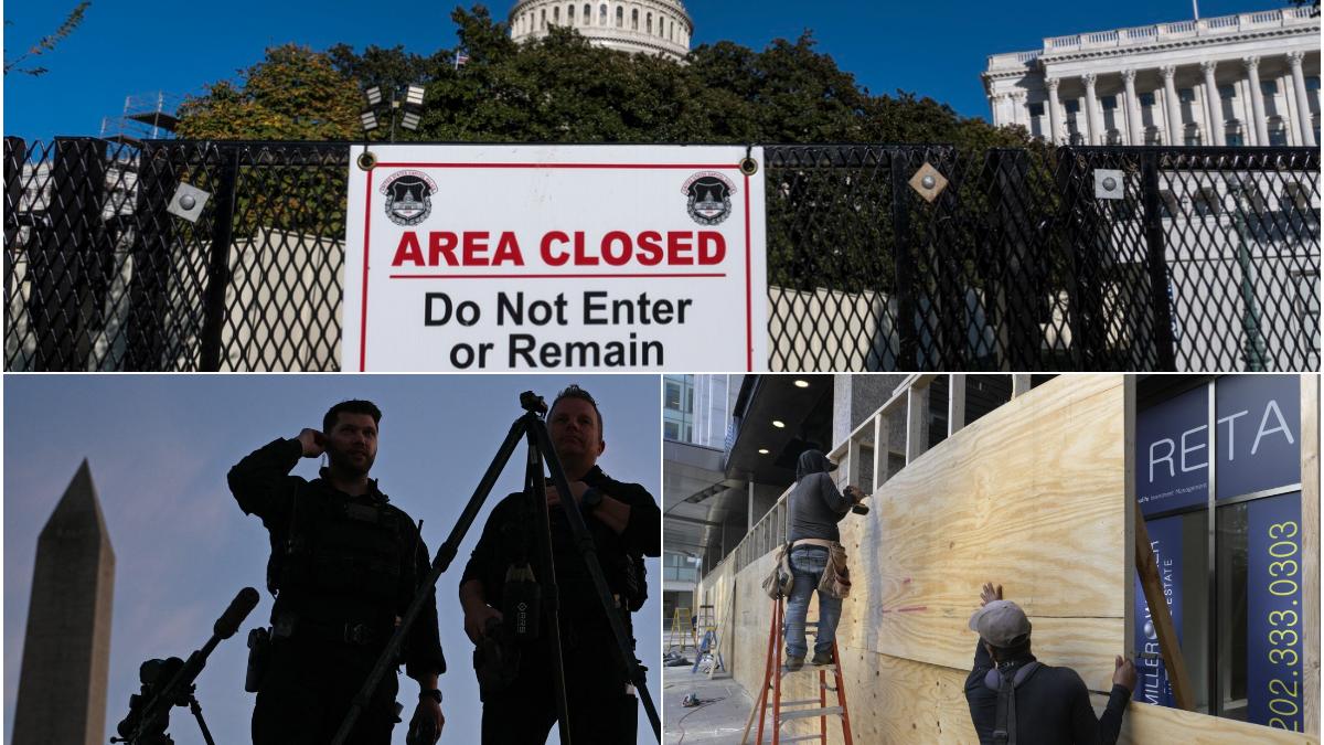 cum arata washington inainte de alegeri politia e in alerta sunt baricade de securitate magazinele s au blocat cu scanduri