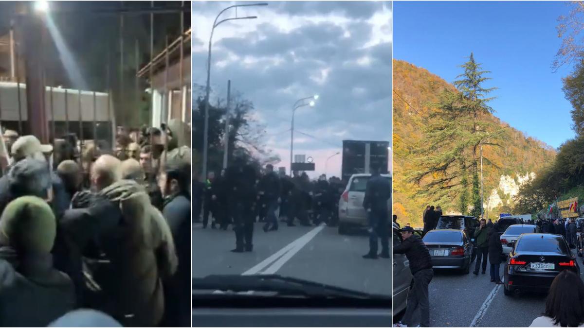 proteste rare impotriva investitiilor ruse intr o regiune separtista controlata de kremlin oamenii au blocat drumuri si poduri