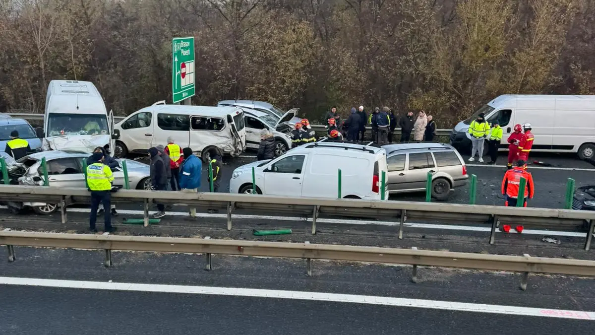 11 masini implicate intr un accident rutier pe a3 a fost activat planul rosu de interventie