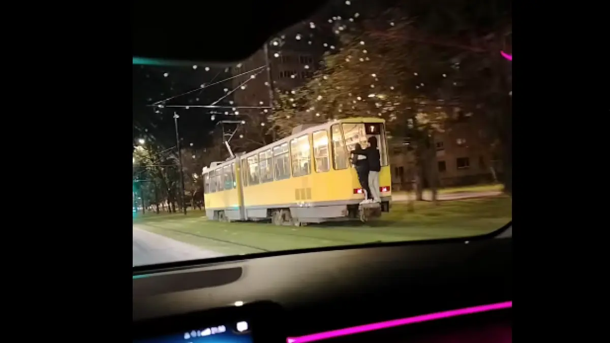 tineri filmati in timp ce stau agatati de un tramvai in mers la oradea imaginile au ajuns virale si au iscat reactii diverse