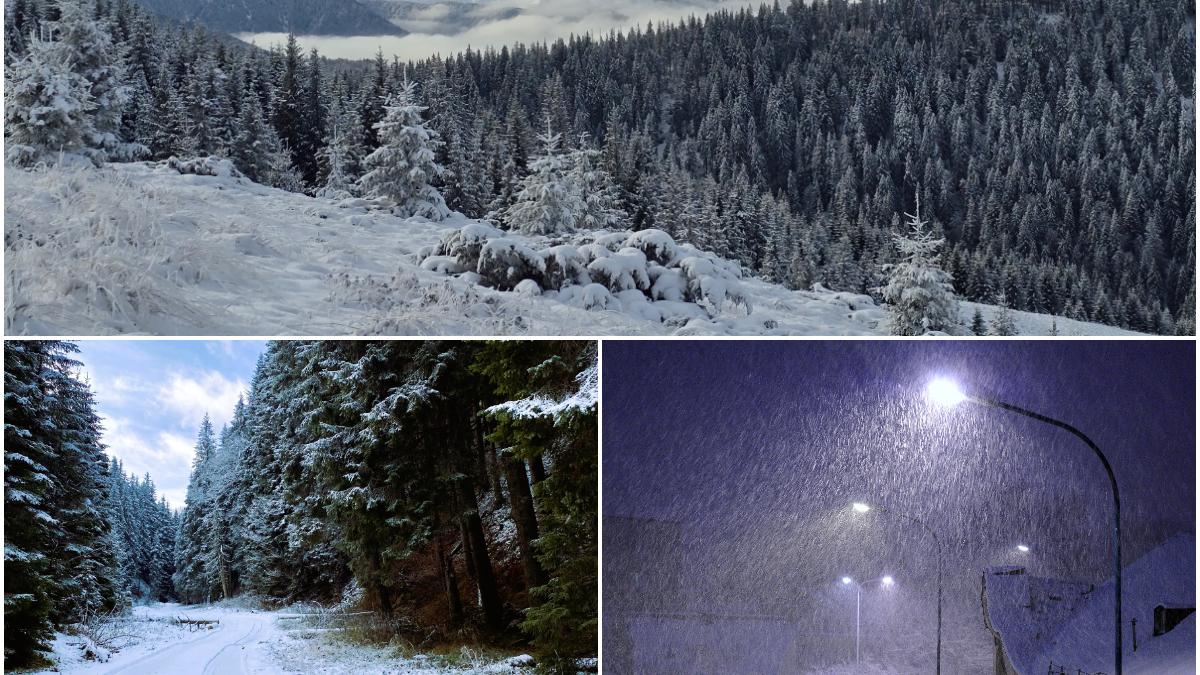 val de aer polar in romania a nins si s a depus strat consistent de zapada imagini din brasov cluj neamt