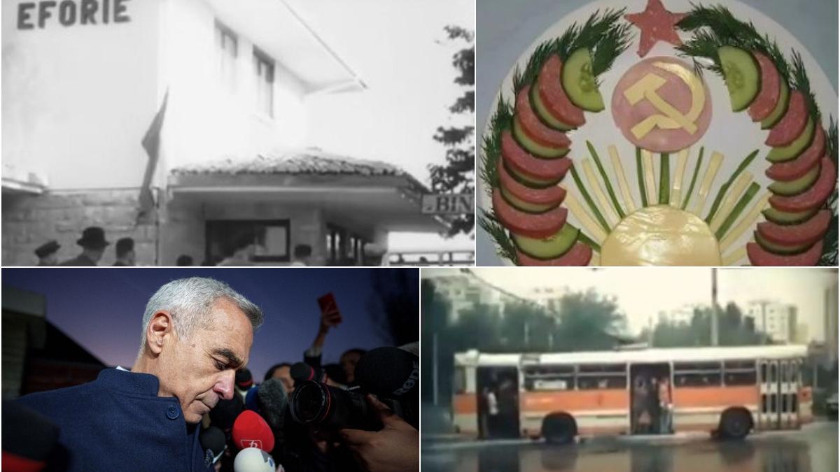 tiktok erii se intorc impotriva lui calin georgescu clipuri cu secera si ciocanul tv alb negru si muncitori care se bat pe autobuze