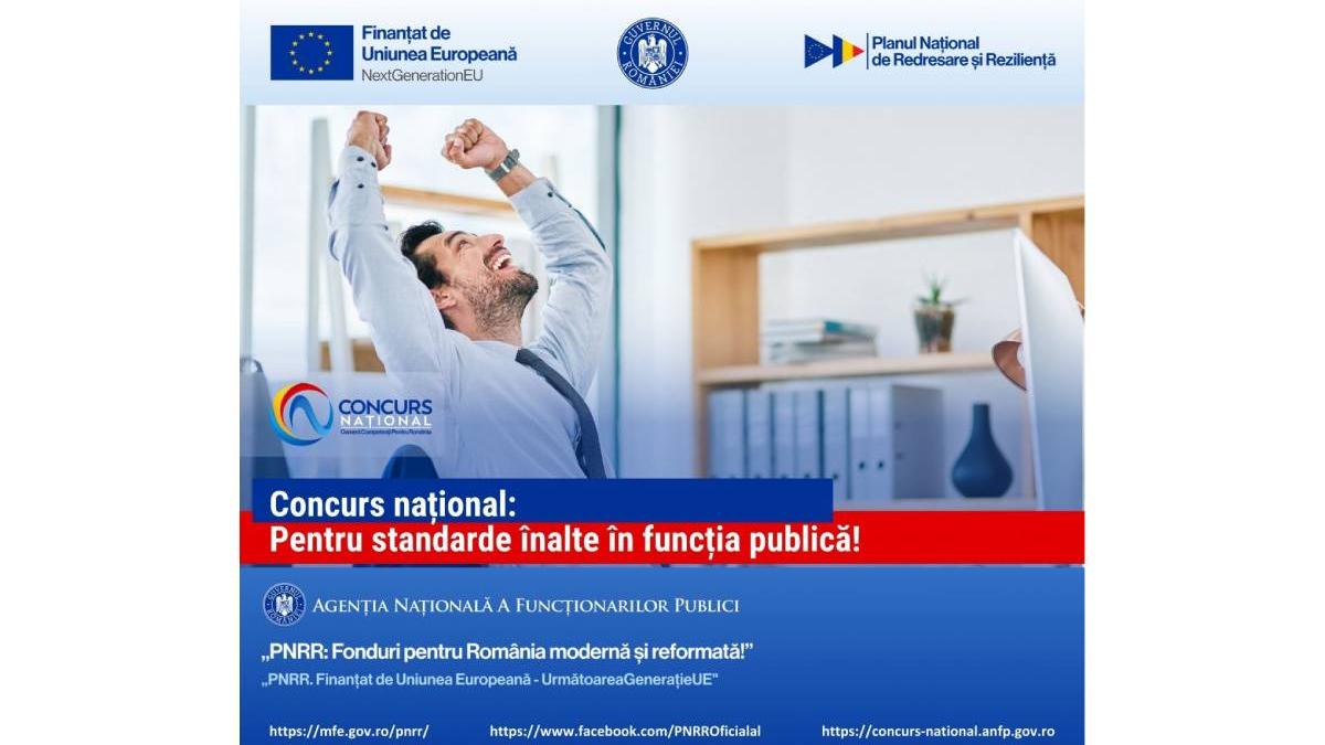 o oportunitate de modernizare nationala anfp organizeaza concurs national pentru functiile publice vacante