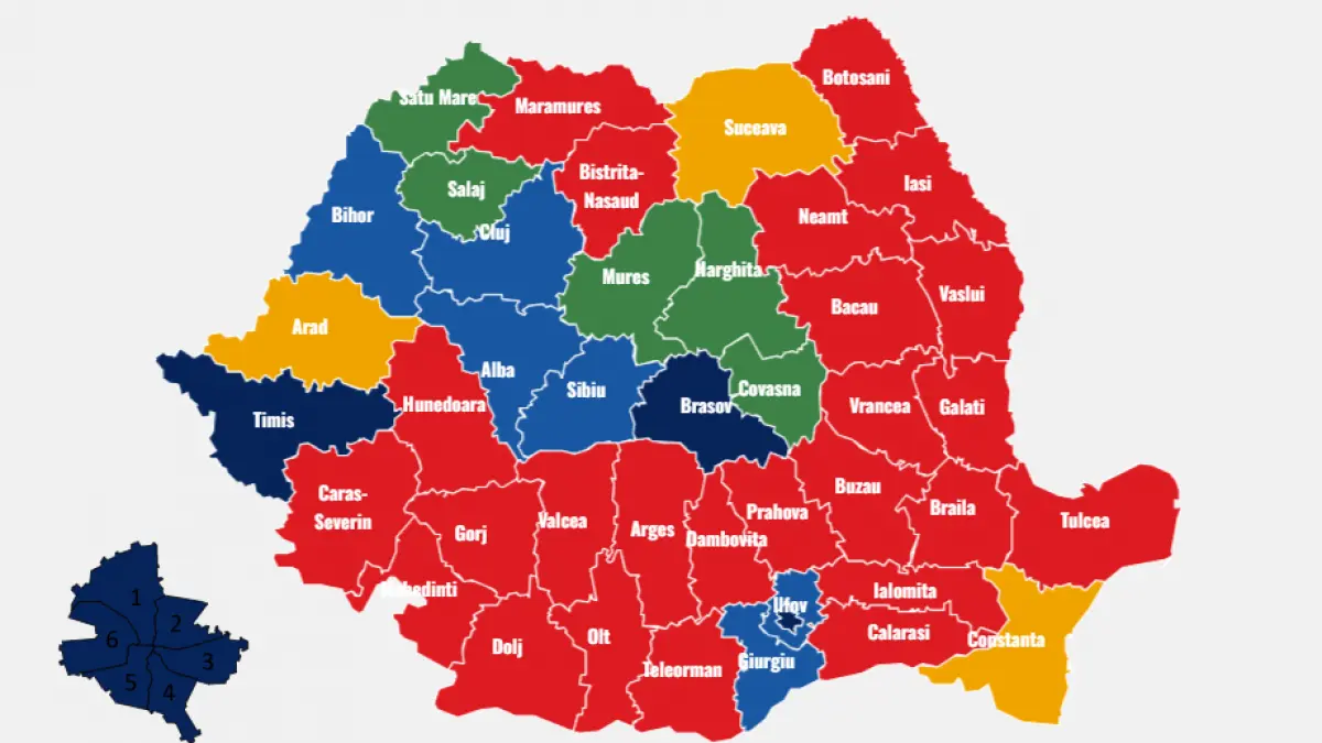harta rezultatelor alegerilor parlamentare unde au castigat psd aur usr situatia inedita de la sibiu