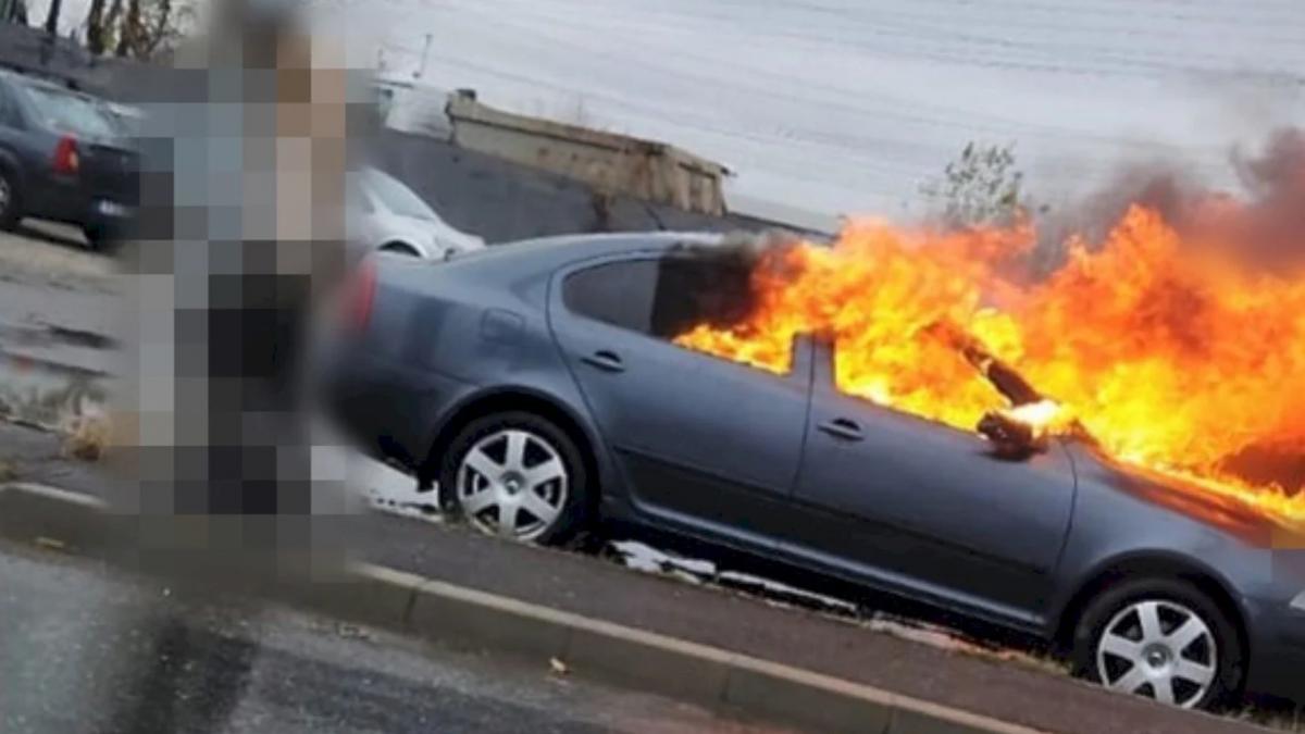 incendiu la pasajul grigorescu din bucuresti o masina a luat foc in mers si exista o victima ranita grav traficul este restrictionat