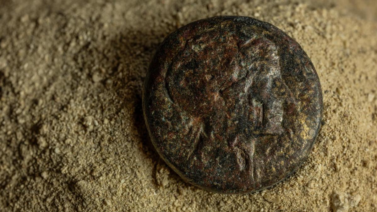 descoperire arheologica importanta un bust si sute de monede cu cleopatra au fost gasite sub zidurile unui templu din egiptul antic