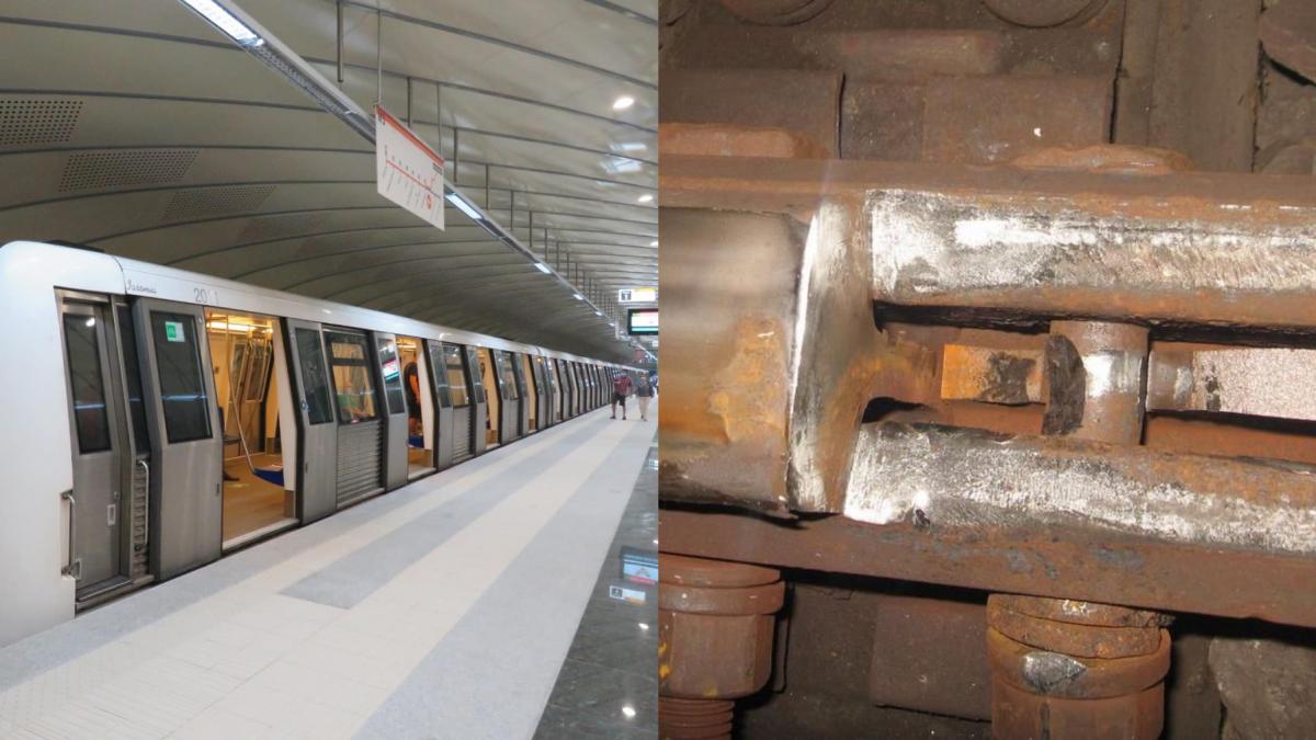 accident la statia de metrou piata obor o sina rupta la metrou a avariat cinci trenuri circulatie ingreunata pe magistrala 1